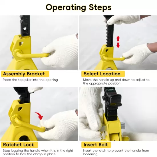 Lifting Range 4.33 Inch -14.17 Inch ,2.25Ton Hydraulic Floor Jack,3 Ton Jack Stands,Tire Repair kit,Yellow,Low Profile Service Jack,4960 LB Capacity,Double Locking Pins Lifting Range 4.33 Inch -14.17 Inch ,2.25Ton Hydraulic Floor Jack,3 Ton Jack Stands,Tire Repair kit,Yellow,Low Profile Service Jack,4960 LB Capacity,Double Locking Pins