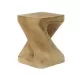 MGO Twist Shape Side Table, Wood-like texture, Natural Color MGO Twist Shape Side Table, Wood-like texture, Natural Color