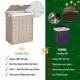 Laundry Hamper With Lid PE Rattan Powder Coating Frame Clothes Hampers with 01 Removable Bags, 100L, Gray Color Laundry Hamper With Lid PE Rattan Powder Coating Frame Clothes Hampers with 01 Removable Bags, 100L, Gray Color