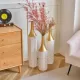 Floor Metal Vases Decorated White Metal vases Set of 3 gorgeous home decoration large glazed metal vases 24in/28.7in/33.5in height Floor Metal Vases Decorated White Metal vases Set of 3 gorgeous home decoration large glazed metal vases 24in/28.7in/33.5in height