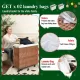 Laundry Hamper With Lid PE Rattan Powder Coating Frame Clothes Hampers with 02 Removable Bags, Wheels, 160L, Brown Color Laundry Hamper With Lid PE Rattan Powder Coating Frame Clothes Hampers with 02 Removable Bags, Wheels, 160L, Brown Color