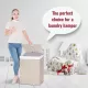 Laundry Hamper With Lid PE Rattan Powder Coating Frame Clothes Hampers with 01 Removable Bags, 100L, Gray Color Laundry Hamper With Lid PE Rattan Powder Coating Frame Clothes Hampers with 01 Removable Bags, 100L, Gray Color