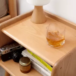 Pure Solid Wood Bedside Cabinet Modern Simple Nightstands European Beech Bedside Cabinet Nordic Bedroom Solid Beech Storage Cabinet 0.4m Pure Solid Wood Bedside Cabinet Modern Simple Nightstands European Beech Bedside Cabinet Nordic Bedroom Solid Beech Storage Cabinet 0.4m