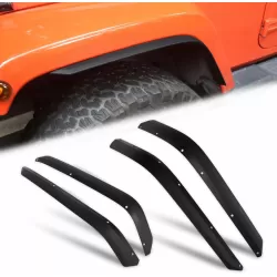 Front & Rear Fender Flares Compatible with 2007-2018 Jeep Wrangler JK JKU, Off-Road Wheel Flares Liner 4 PCS