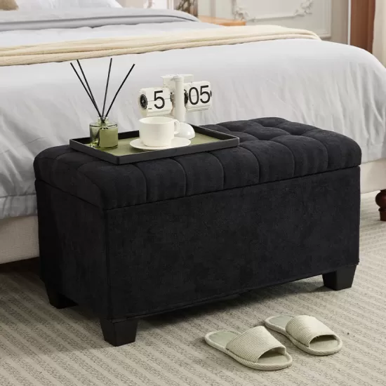 Storage Ottoman Bench, Foot Rest with Legs, 16 x 30 x 16.1 Inches, End of Bed Bench, Storage Chest, Load up to 660 lb, for Living Room, Bedroom, Entryway Storage Ottoman Bench, Foot Rest with Legs, 16 x 30 x 16.1 Inches, End of Bed Bench, Storage Chest, Load up to 660 lb, for Living Room, Bedroom, Entryway