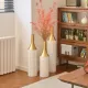 Floor Metal Vases Decorated White Metal vases Set of 3 gorgeous home decoration large glazed metal vases 24in/28.7in/33.5in height Floor Metal Vases Decorated White Metal vases Set of 3 gorgeous home decoration large glazed metal vases 24in/28.7in/33.5in height