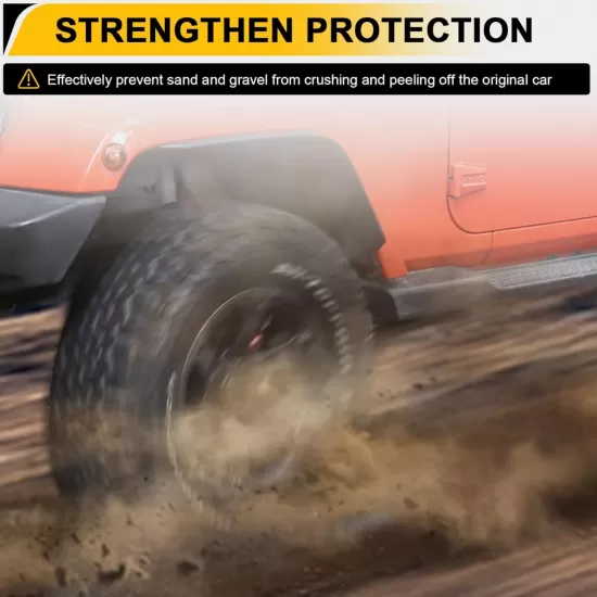 Front & Rear Fender Flares Compatible with 2007-2018 Jeep Wrangler JK JKU, Off-Road Wheel Flares Liner 4 PCS Front & Rear Fender Flares Compatible with 2007-2018 Jeep Wrangler JK JKU, Off-Road Wheel Flares Liner 4 PCS