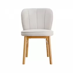 1 PC Wooden Frame Upholstered Shell Dining Chair,Modern Armless Chairs Comfor Kitchen Chairs for Living Room,Restaurant