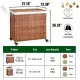 Laundry Hamper With Lid PE Rattan Powder Coating Frame Clothes Hampers with 02 Removable Bags, Wheels, 160L, Brown Color Laundry Hamper With Lid PE Rattan Powder Coating Frame Clothes Hampers with 02 Removable Bags, Wheels, 160L, Brown Color