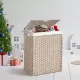 Laundry Hamper With Lid PE Rattan Powder Coating Frame Clothes Hampers with 01 Removable Bags, 100L, Gray Color Laundry Hamper With Lid PE Rattan Powder Coating Frame Clothes Hampers with 01 Removable Bags, 100L, Gray Color