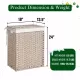 Laundry Hamper With Lid PE Rattan Powder Coating Frame Clothes Hampers with 01 Removable Bags, 100L, Gray Color Laundry Hamper With Lid PE Rattan Powder Coating Frame Clothes Hampers with 01 Removable Bags, 100L, Gray Color