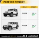 Front & Rear Fender Flares Compatible with 2007-2018 Jeep Wrangler JK JKU, Off-Road Wheel Flares Liner 4 PCS Front & Rear Fender Flares Compatible with 2007-2018 Jeep Wrangler JK JKU, Off-Road Wheel Flares Liner 4 PCS