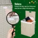 Laundry Hamper With Lid PE Rattan Powder Coating Frame Clothes Hampers with 01 Removable Bags, 100L, Gray Color Laundry Hamper With Lid PE Rattan Powder Coating Frame Clothes Hampers with 01 Removable Bags, 100L, Gray Color