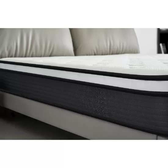 Hybrid 10 Inch Queen Mattress in a Box, Pillow Top Bed Cushion with Breathable and Hypoallergenic Design, Medium Firm for Lumbar Support Hybrid 10 Inch Queen Mattress in a Box, Pillow Top Bed Cushion with Breathable and Hypoallergenic Design, Medium Firm for Lumbar Support