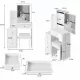 29.2 Inch Small Space Left Bedside Cabinet Vanity Table + Cushioned Stool, Extra Large Right sliding mirror, Multi Layer High Capacity Storage, Practical Fashionable Dresser, Suitable For Small Space 29.2 Inch Small Space Left Bedside Cabinet Vanity Table + Cushioned Stool, Extra Large Right sliding mirror, Multi Layer High Capacity Storage, Practical Fashionable Dresser, Suitable For Small Space